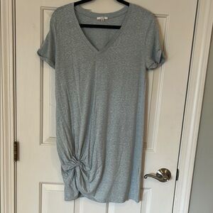 Z Supply blue V-Neck Women's mini tee shirt dress